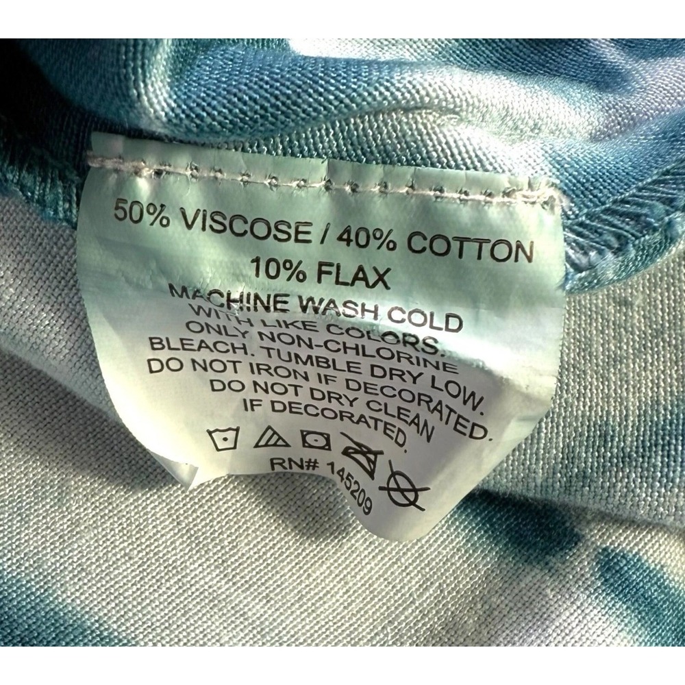 Attic Salt Blue Tie Dye Sleeveless Mini Dress, Casual Summer Sundress Size M - Picture 7 of 10